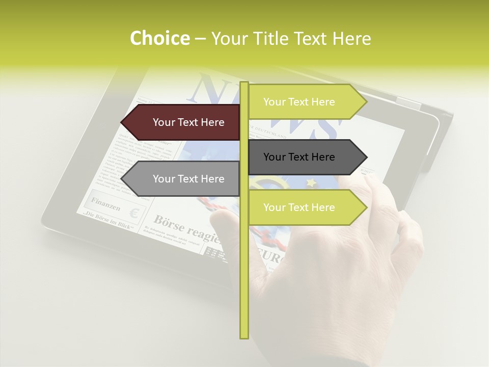 Ereader Elektronisch Zeitung PowerPoint Template