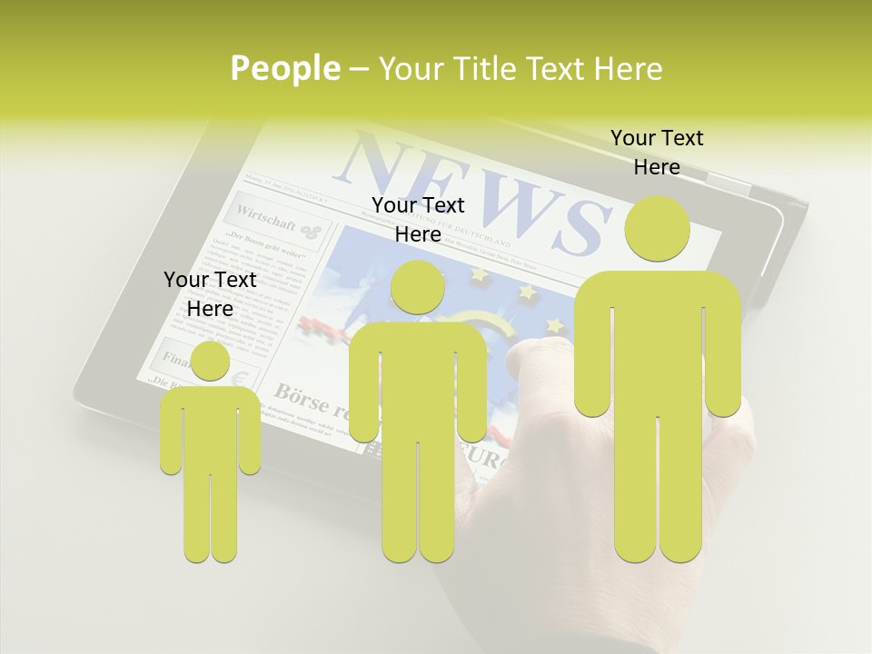 Ereader Elektronisch Zeitung PowerPoint Template