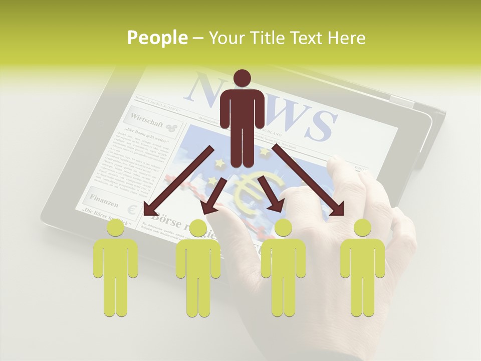 Ereader Elektronisch Zeitung PowerPoint Template