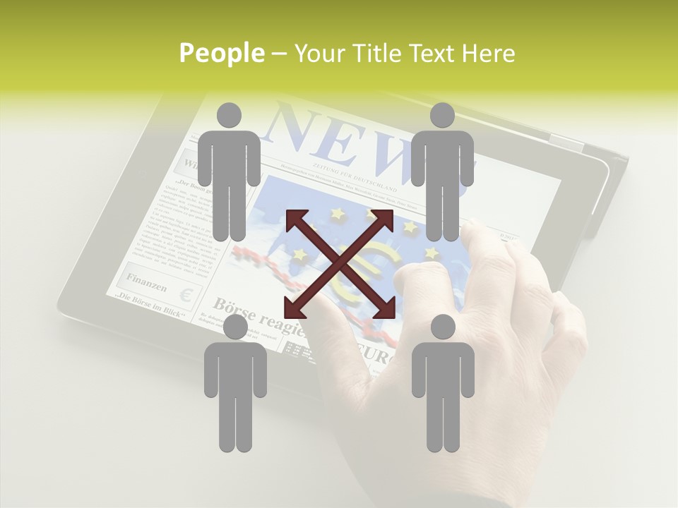 Ereader Elektronisch Zeitung PowerPoint Template