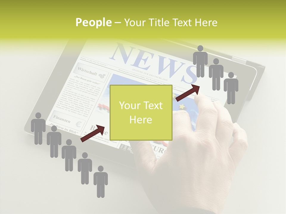 Ereader Elektronisch Zeitung PowerPoint Template