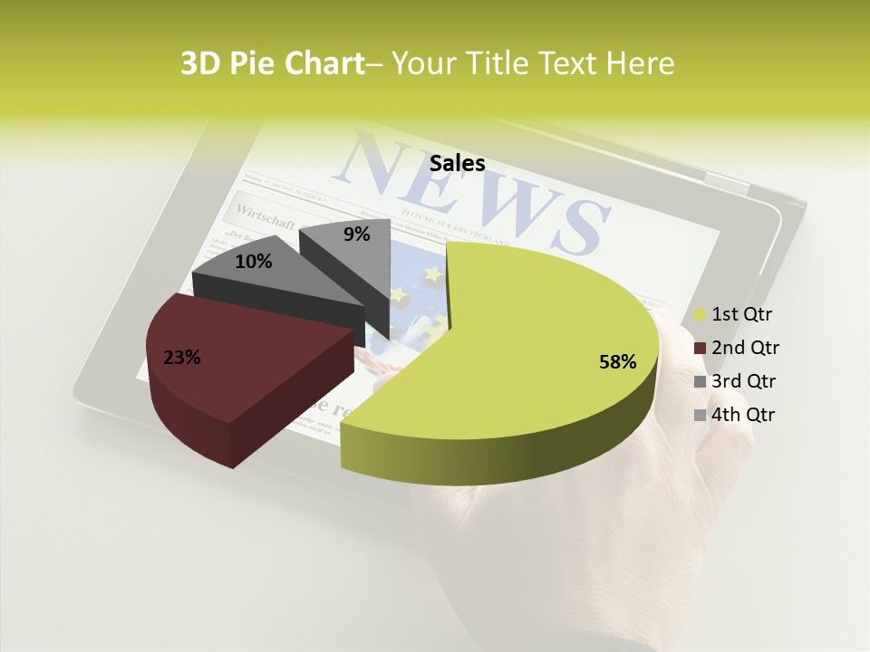Ereader Elektronisch Zeitung PowerPoint Template