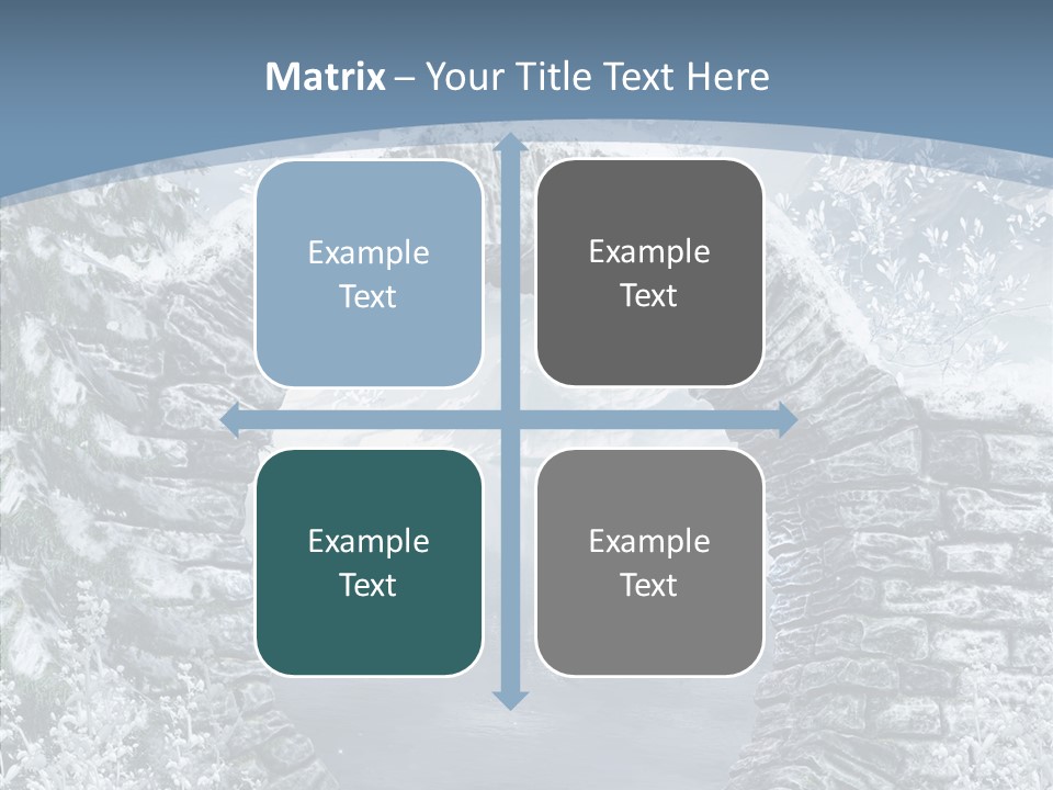 A Stone Arch In The Middle Of A Body Of Water PowerPoint Template