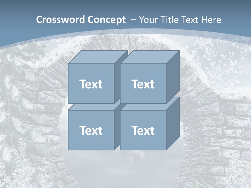 A Stone Arch In The Middle Of A Body Of Water PowerPoint Template