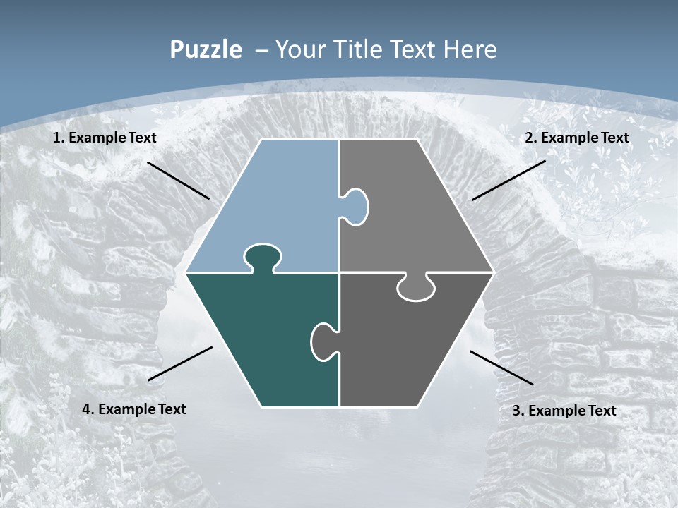 A Stone Arch In The Middle Of A Body Of Water PowerPoint Template