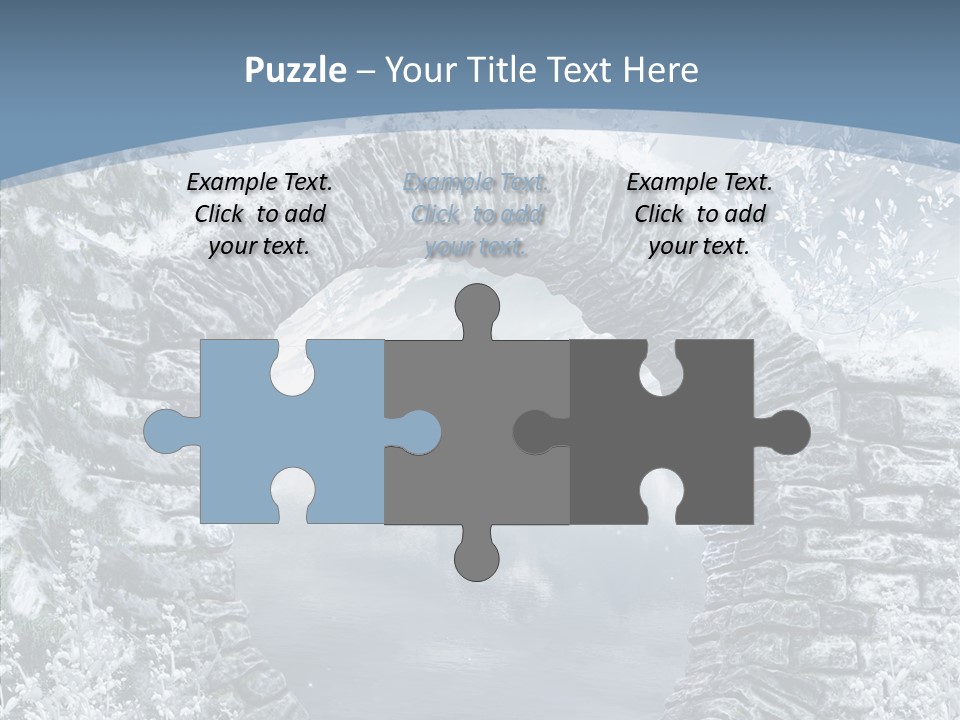 A Stone Arch In The Middle Of A Body Of Water PowerPoint Template