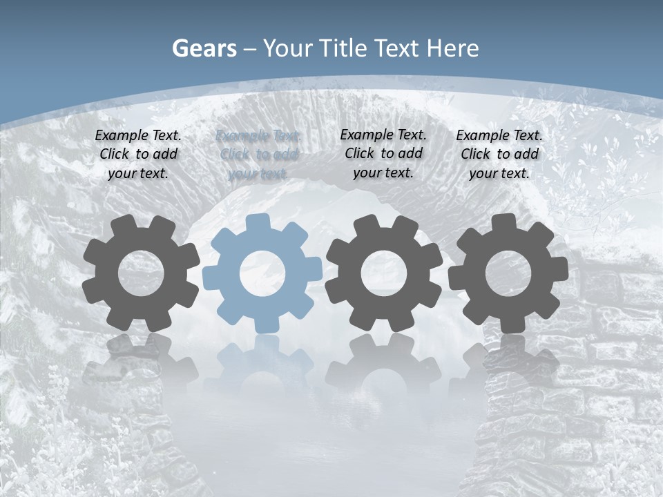 A Stone Arch In The Middle Of A Body Of Water PowerPoint Template