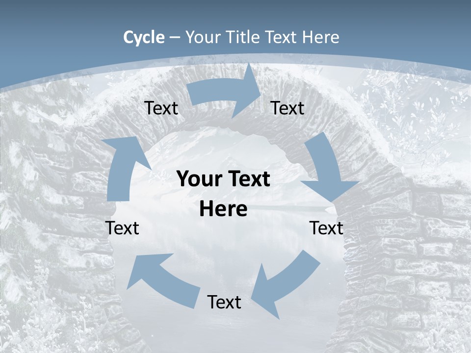 A Stone Arch In The Middle Of A Body Of Water PowerPoint Template