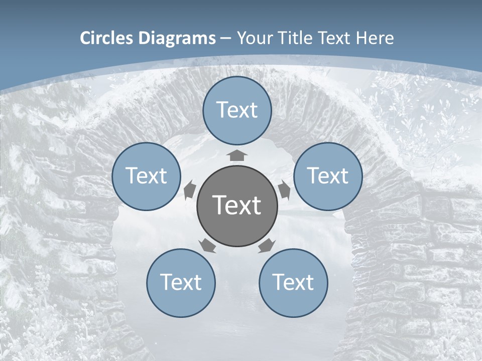 A Stone Arch In The Middle Of A Body Of Water PowerPoint Template