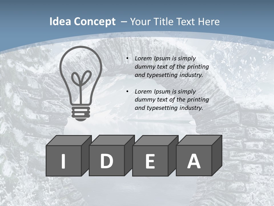 A Stone Arch In The Middle Of A Body Of Water PowerPoint Template