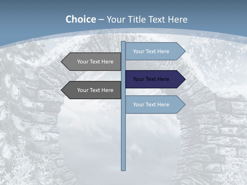 A Stone Arch In The Middle Of A Body Of Water PowerPoint Template