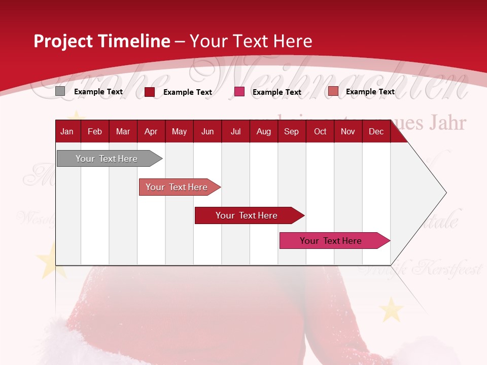 A Red And White Santa Hat With Stars On It PowerPoint Template