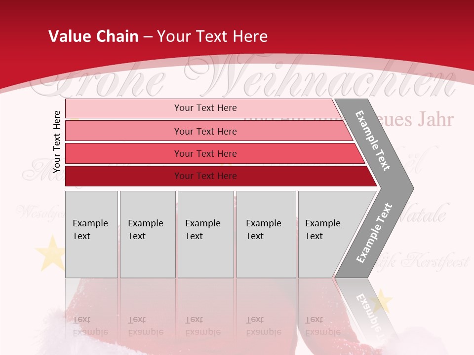 A Red And White Santa Hat With Stars On It PowerPoint Template