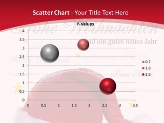 A Red And White Santa Hat With Stars On It PowerPoint Template