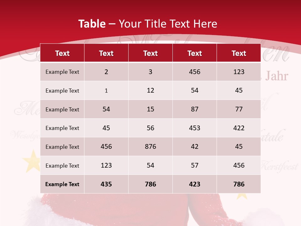 A Red And White Santa Hat With Stars On It PowerPoint Template