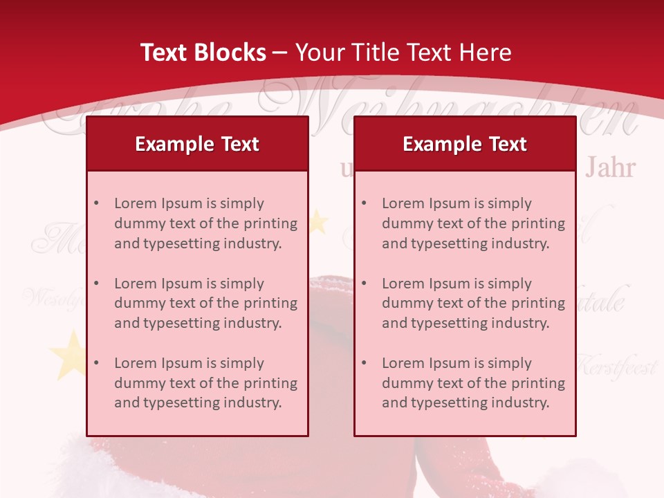 A Red And White Santa Hat With Stars On It PowerPoint Template