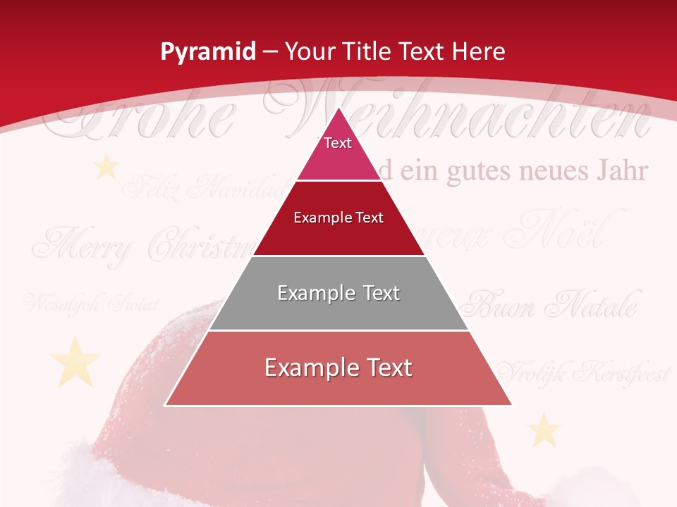 A Red And White Santa Hat With Stars On It PowerPoint Template