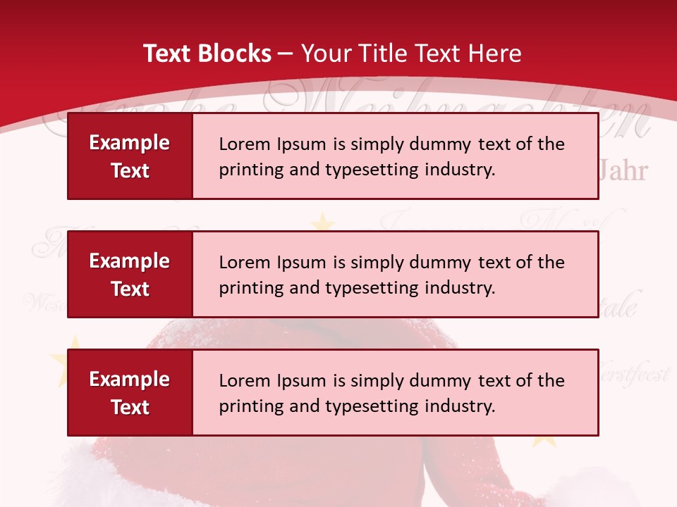 A Red And White Santa Hat With Stars On It PowerPoint Template