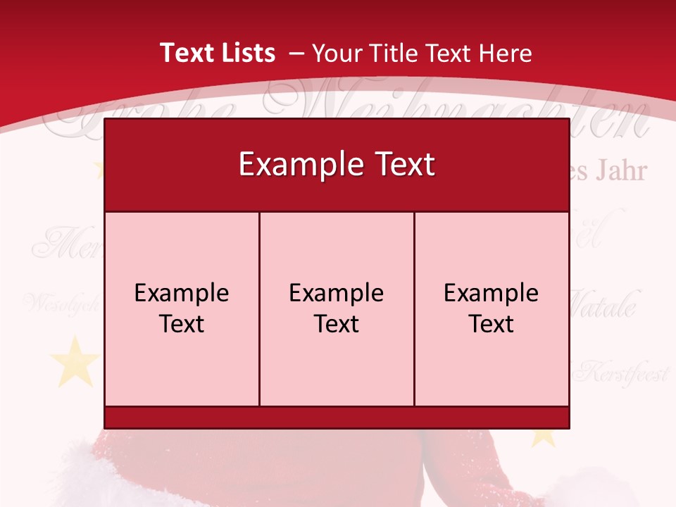 A Red And White Santa Hat With Stars On It PowerPoint Template