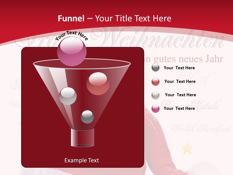 A Red And White Santa Hat With Stars On It PowerPoint Template