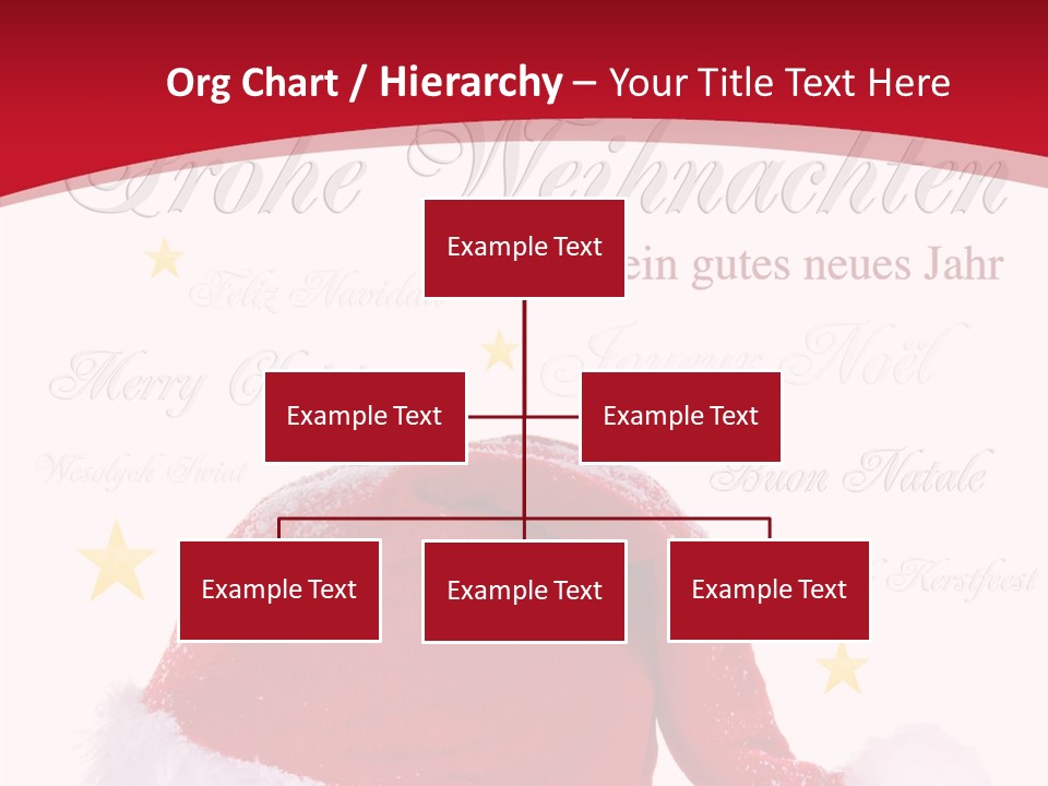 A Red And White Santa Hat With Stars On It PowerPoint Template