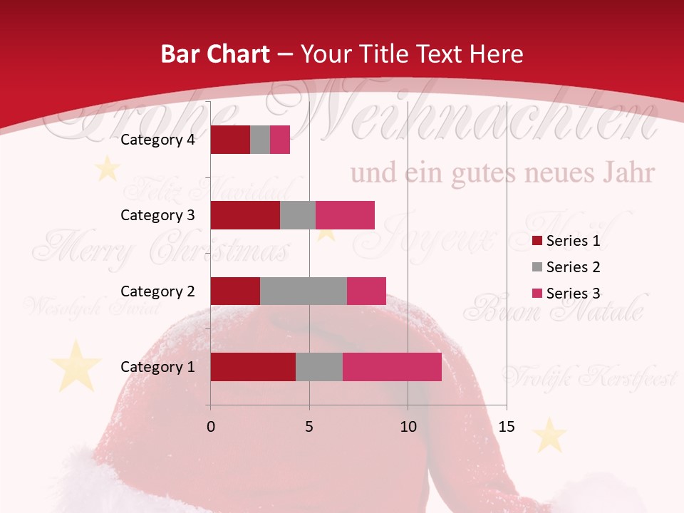 A Red And White Santa Hat With Stars On It PowerPoint Template