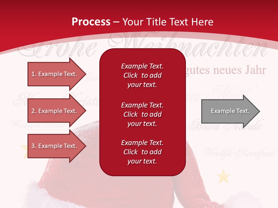 A Red And White Santa Hat With Stars On It PowerPoint Template