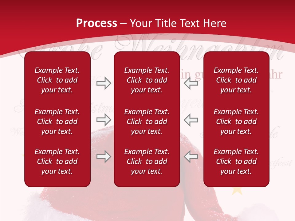 A Red And White Santa Hat With Stars On It PowerPoint Template