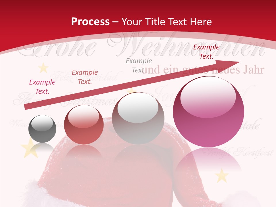 A Red And White Santa Hat With Stars On It PowerPoint Template