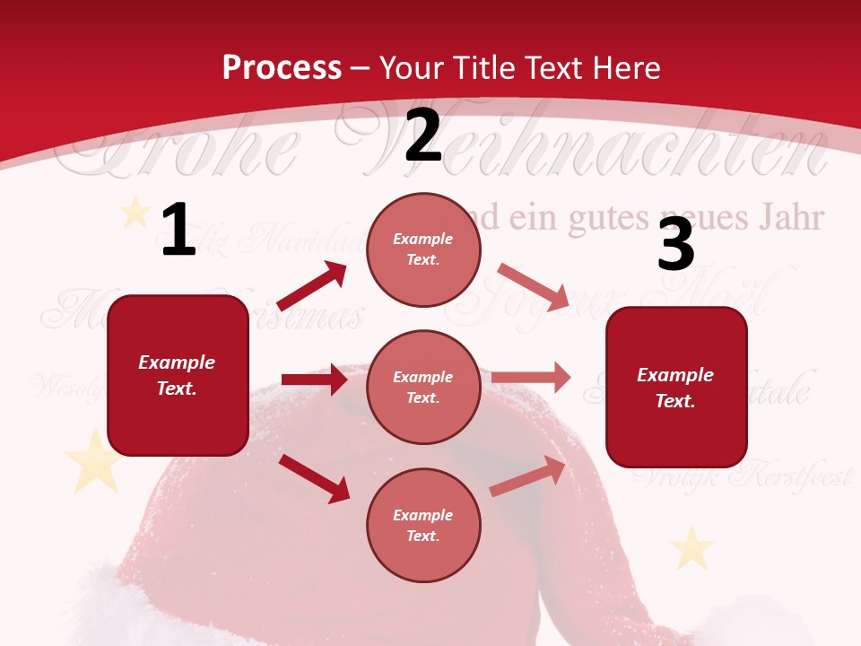 A Red And White Santa Hat With Stars On It PowerPoint Template