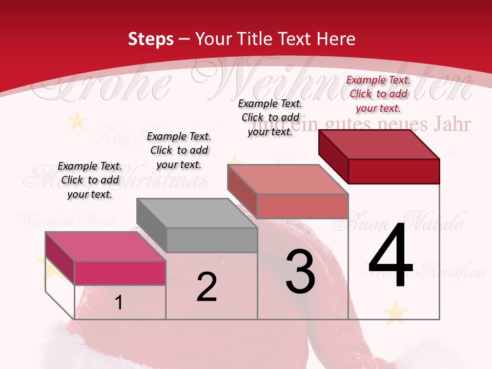 A Red And White Santa Hat With Stars On It PowerPoint Template