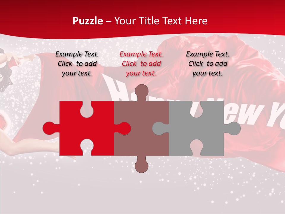 A Woman In A Red Dress Is Flying Through The Air PowerPoint Template