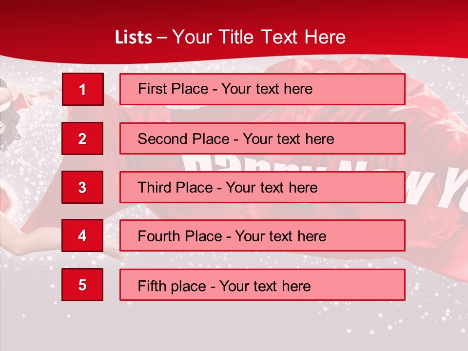 A Woman In A Red Dress Is Flying Through The Air PowerPoint Template