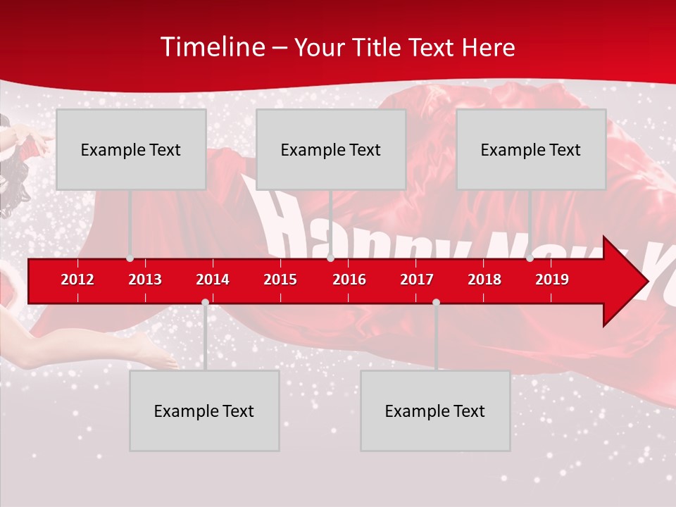 A Woman In A Red Dress Is Flying Through The Air PowerPoint Template