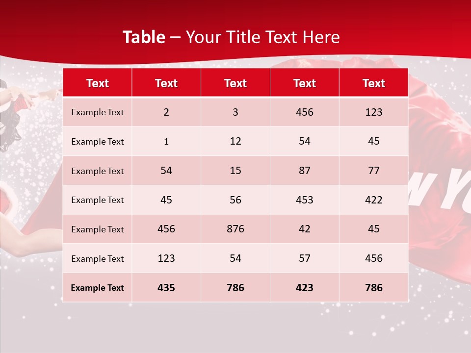A Woman In A Red Dress Is Flying Through The Air PowerPoint Template