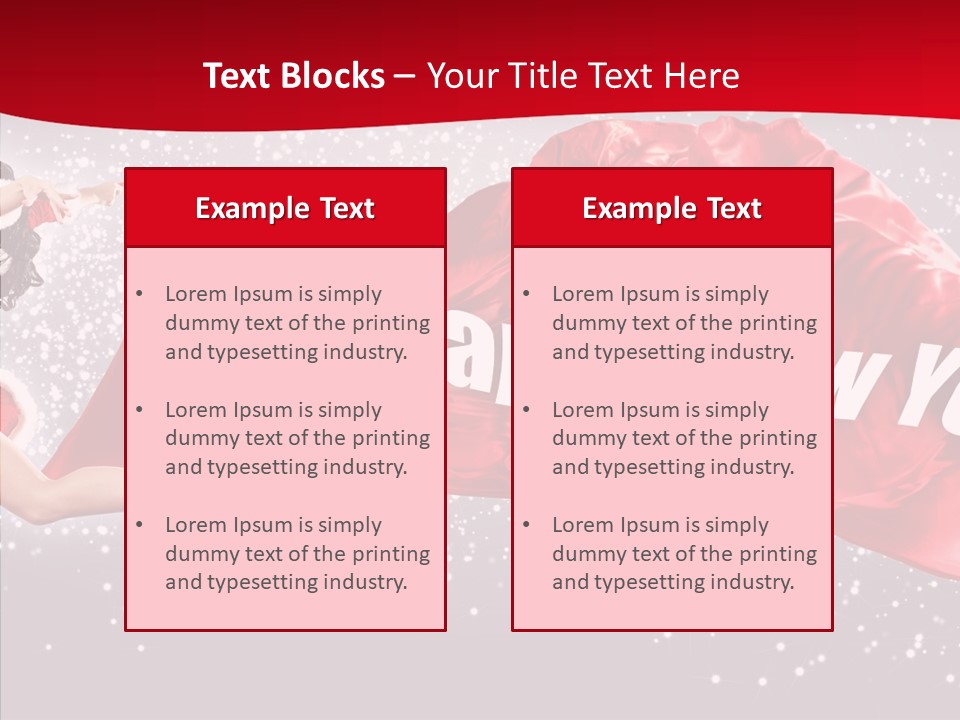 A Woman In A Red Dress Is Flying Through The Air PowerPoint Template
