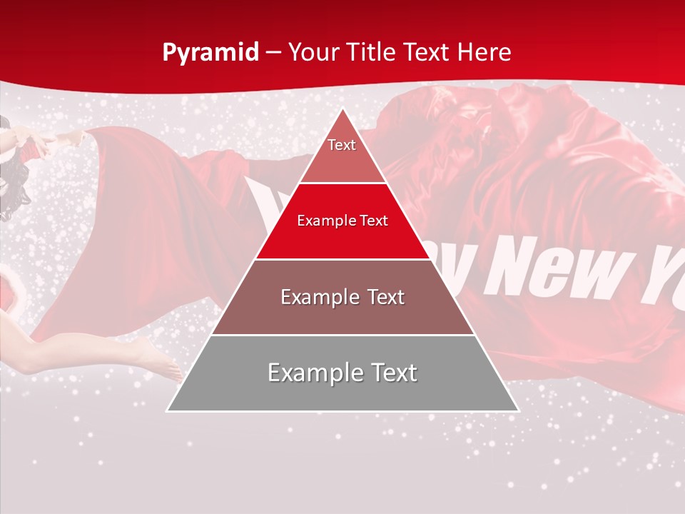A Woman In A Red Dress Is Flying Through The Air PowerPoint Template