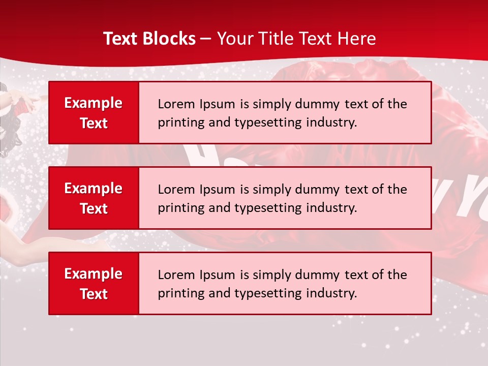 A Woman In A Red Dress Is Flying Through The Air PowerPoint Template