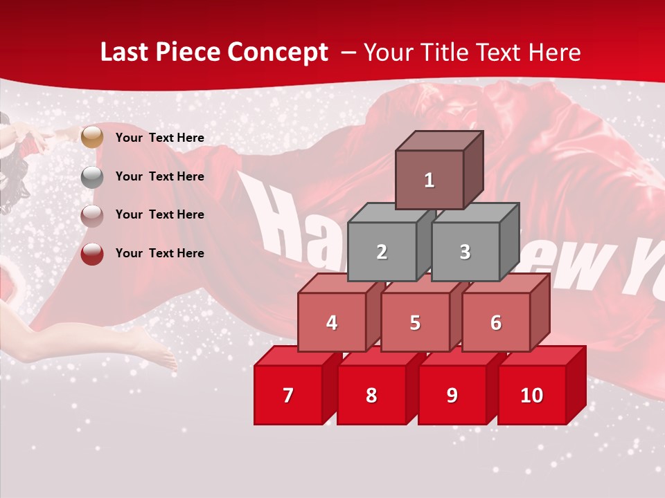 A Woman In A Red Dress Is Flying Through The Air PowerPoint Template