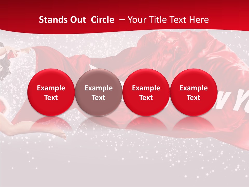 A Woman In A Red Dress Is Flying Through The Air PowerPoint Template