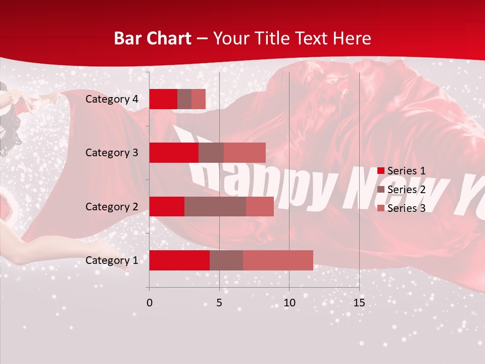 A Woman In A Red Dress Is Flying Through The Air PowerPoint Template