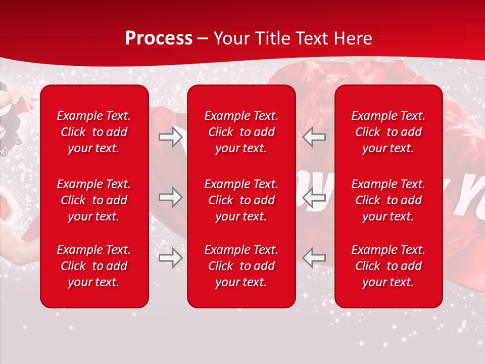 A Woman In A Red Dress Is Flying Through The Air PowerPoint Template