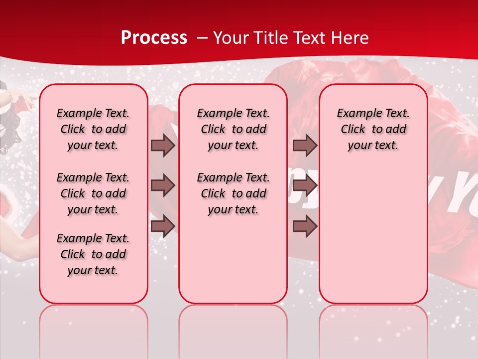 A Woman In A Red Dress Is Flying Through The Air PowerPoint Template
