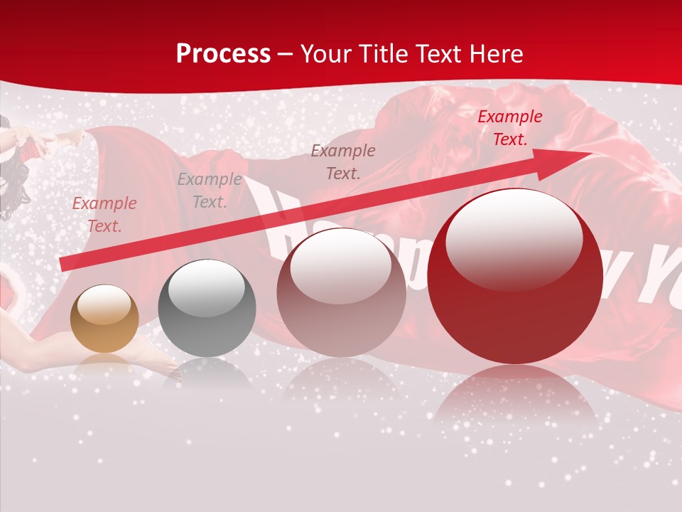 A Woman In A Red Dress Is Flying Through The Air PowerPoint Template