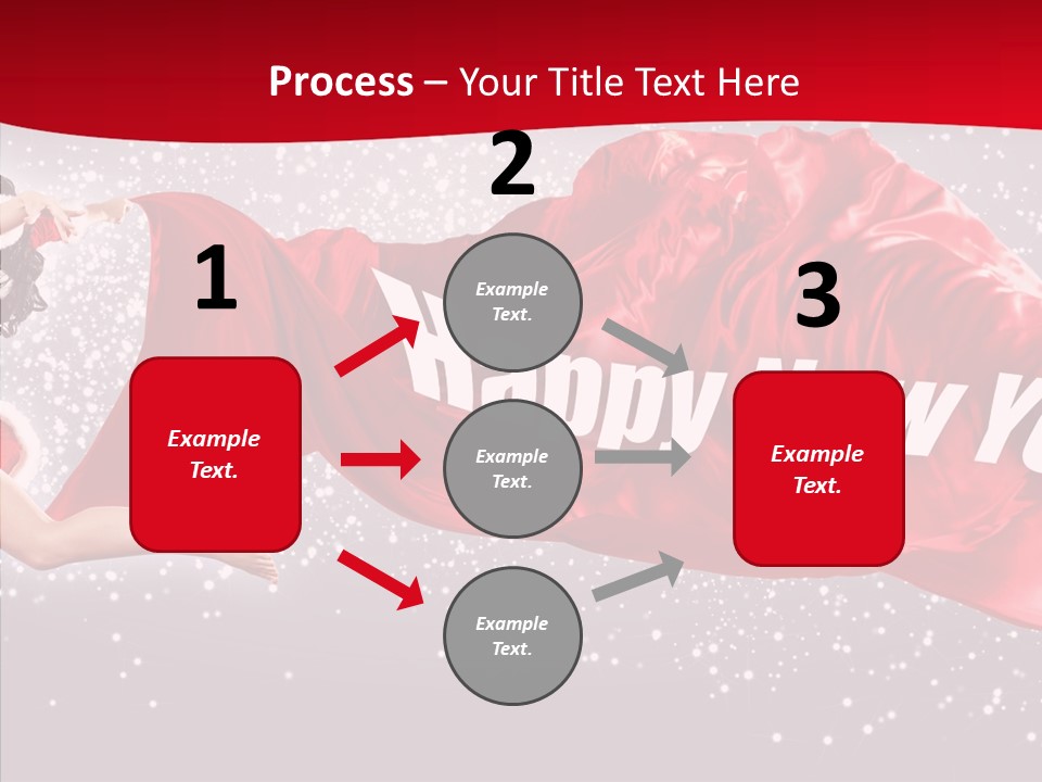A Woman In A Red Dress Is Flying Through The Air PowerPoint Template