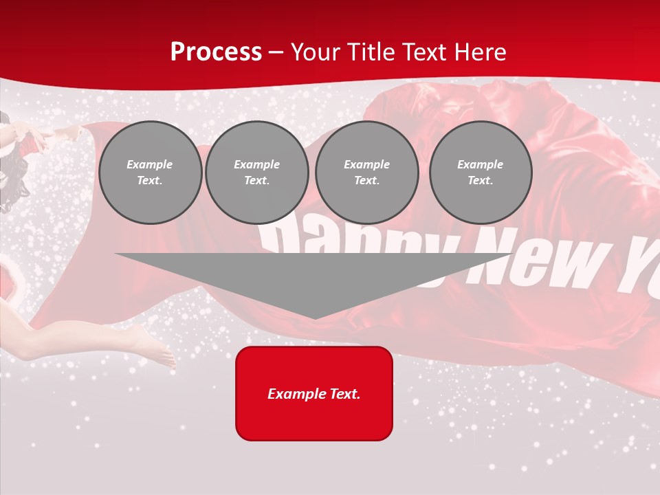 A Woman In A Red Dress Is Flying Through The Air PowerPoint Template