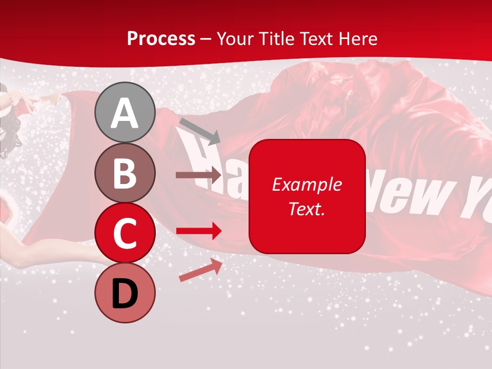 A Woman In A Red Dress Is Flying Through The Air PowerPoint Template