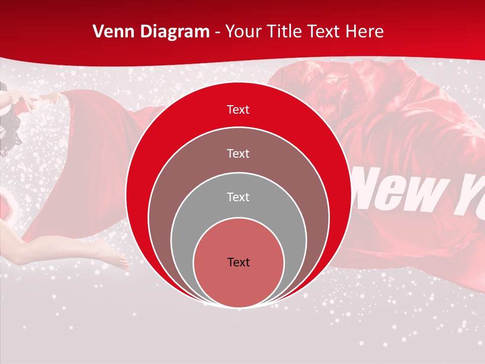 A Woman In A Red Dress Is Flying Through The Air PowerPoint Template