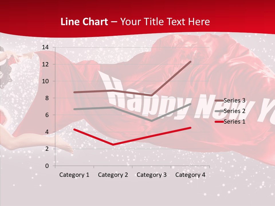 A Woman In A Red Dress Is Flying Through The Air PowerPoint Template