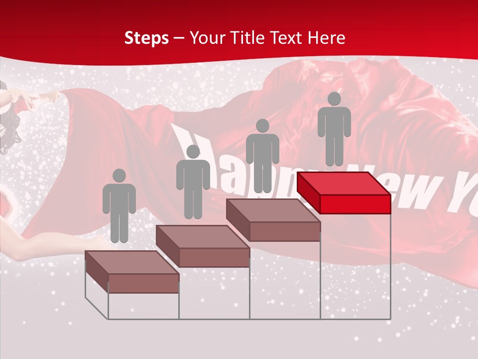 A Woman In A Red Dress Is Flying Through The Air PowerPoint Template